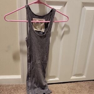 Abercrombie & Fitch Gray Scoop Neck Rib Tank